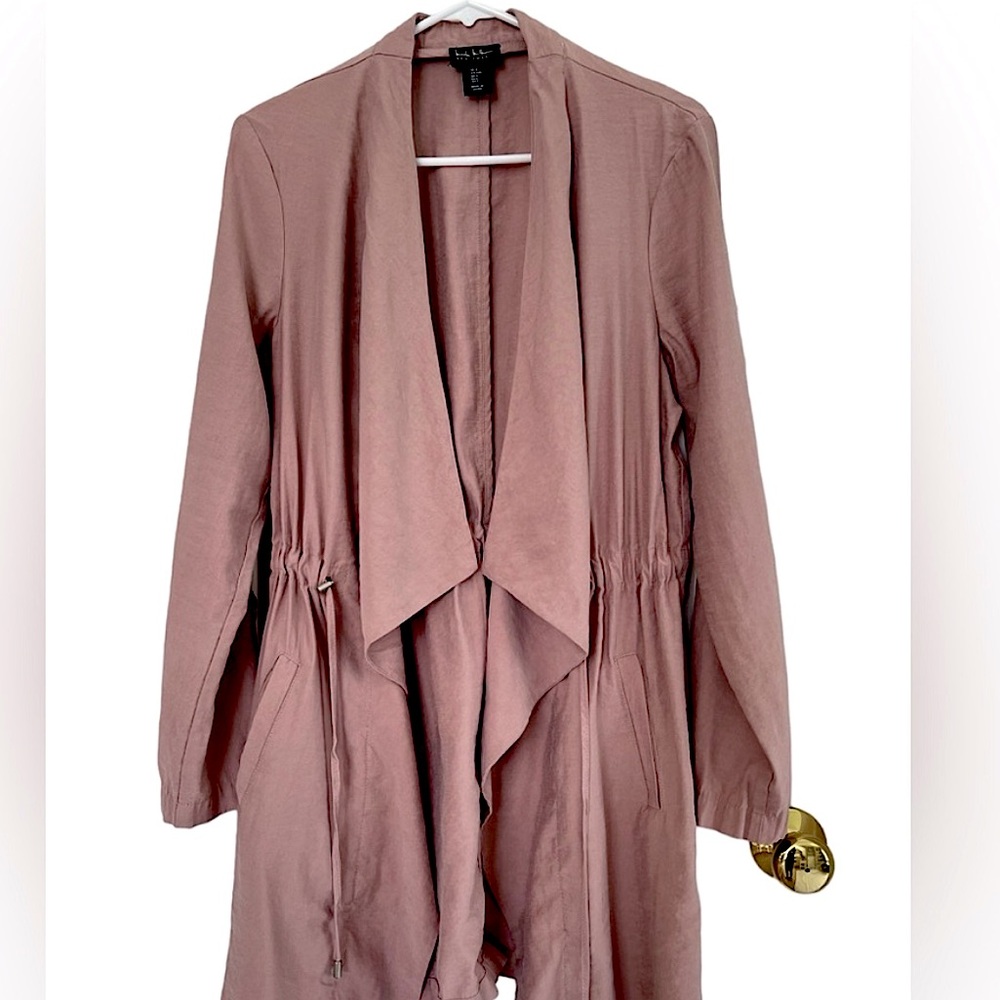 Nicole Miller NY Draped Lightweight Utility Jacket Size Medium